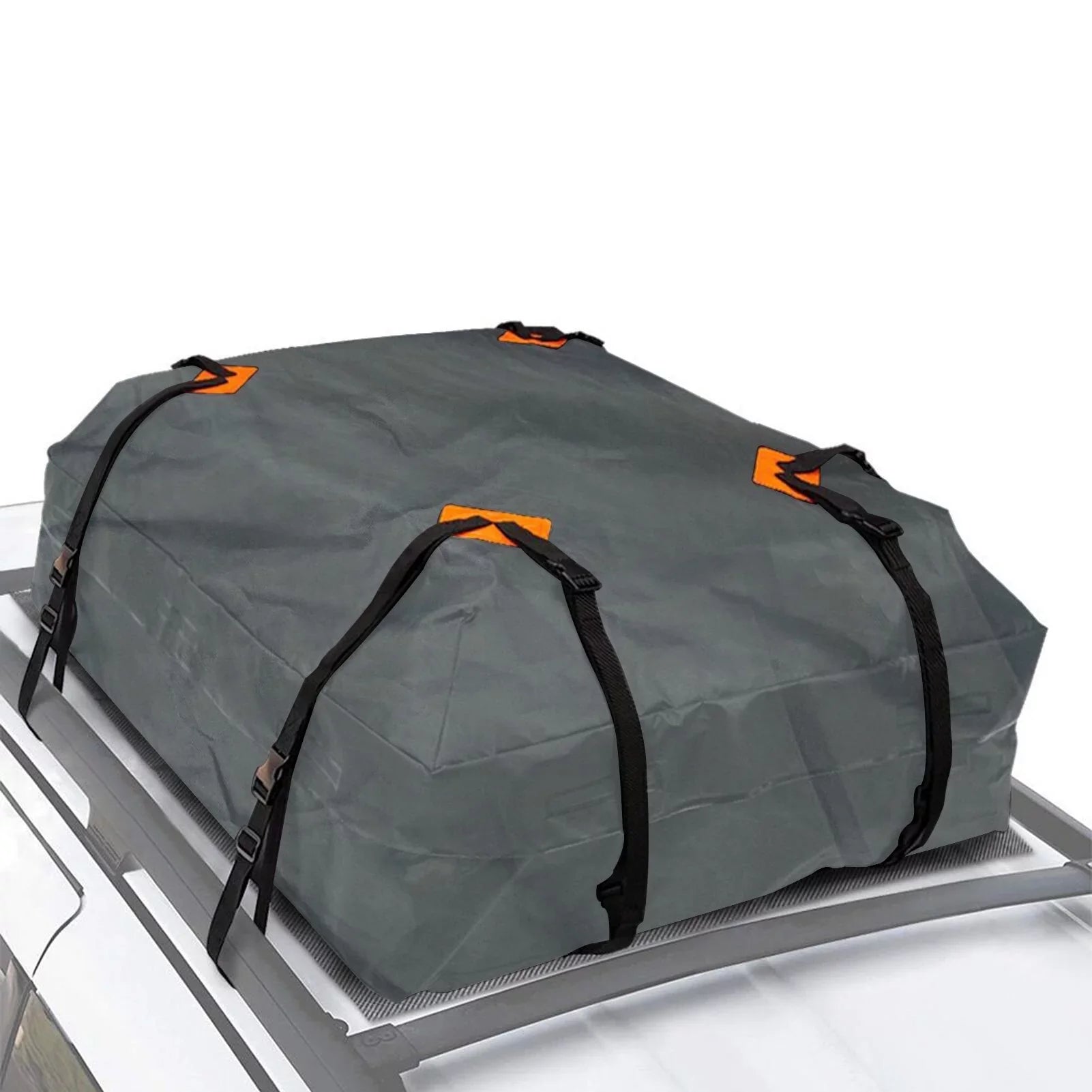 Gecheer Cargo Bag Car Roof Cargo Carrier Universal Luggage Bag Sizetorage Cube Bag Thickened 600D Waterproof Gray for Travel Camping