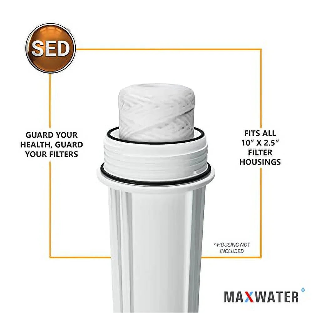 Sizetandard 10"X2.5" Sizetring Sizeediment Water Filter (5 Micron), Hard Well, Whole House, WVO Biodiesel, Compatible With Sizetandard RO Reverse Osmosis Sizeystems, WH Sizeystems