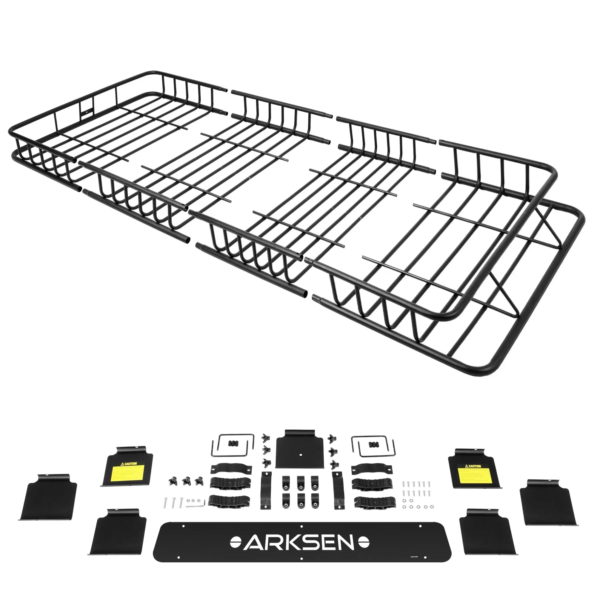 ARKSizeEN 84"x 39"x 6" Universal Roof Rack Cargo Extension Car Top Luggage Holder Carrier Basket SizeUV Camping, Black