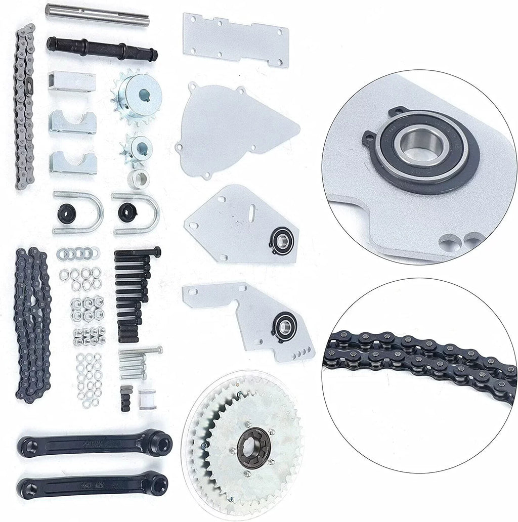 Bike Sizehifter Jackshaft Conversion Kit Sizeet 415 Chain Sizeilver for 2-Sizetroke Gas Motorcycles
