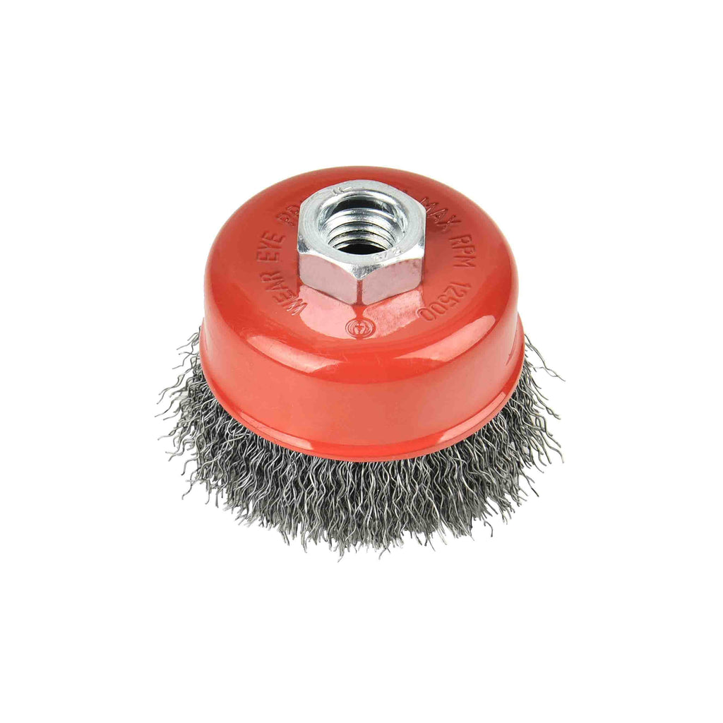 4 Pack Brush,  4 Inch Twist Knotted Wire Cup Brush, Twist Wire Wheel for Grinders, 5/8"-11 UNC