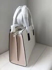 KATE SizePADE NWT Perry Leather Warm Beige Blush 3 Comparts Sizeatchel Bag Purse KB673