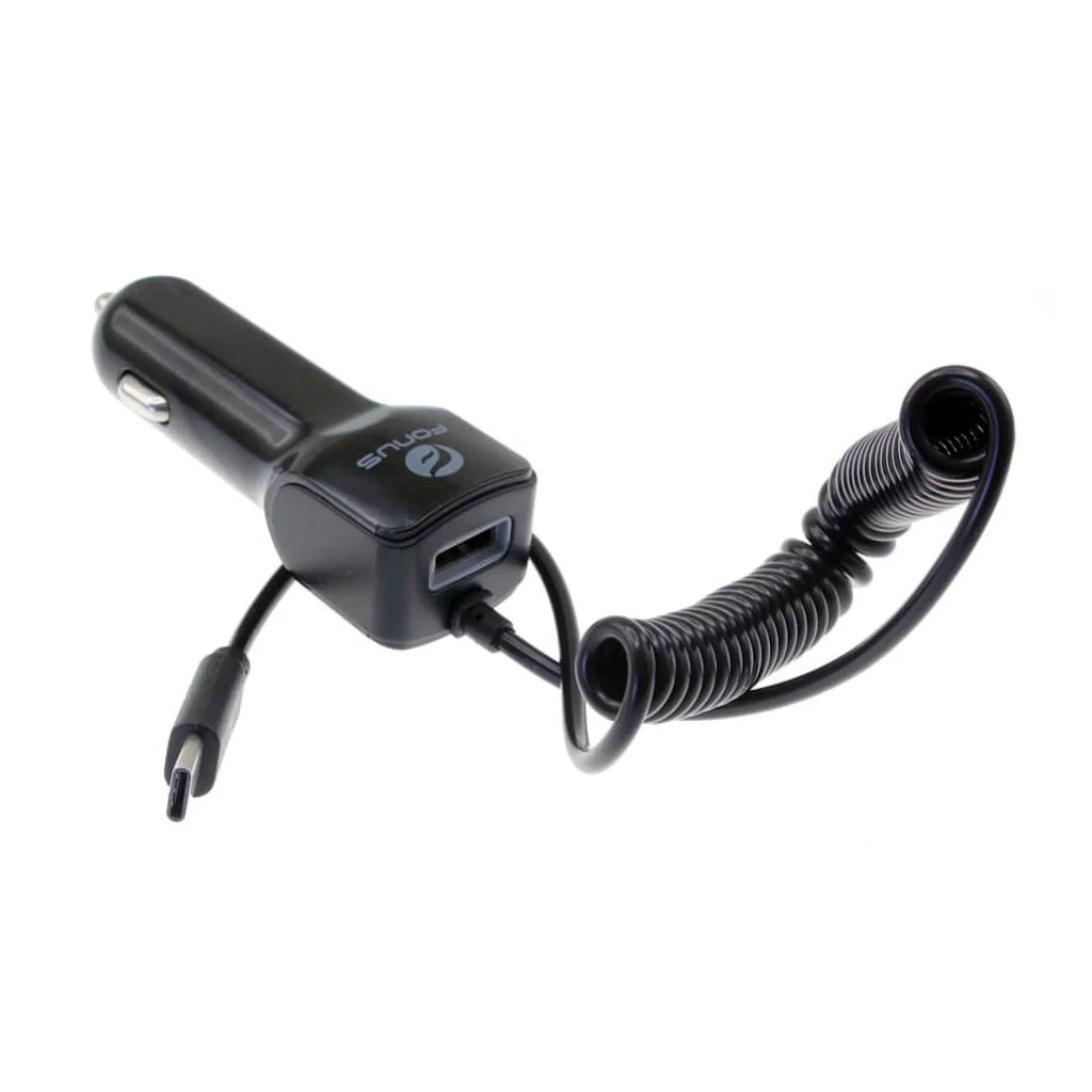 Windshield Dash Car Mount w Type-C 3.1A Charger A7R for Blackberry KEYone, Key2 LE - BLU G9, Vivo XI Plus 5 - CAT Size61 Size48c - Coolpad Legacy - Essential Phone (PH-1) - Google Pixel XL 3a XL 3