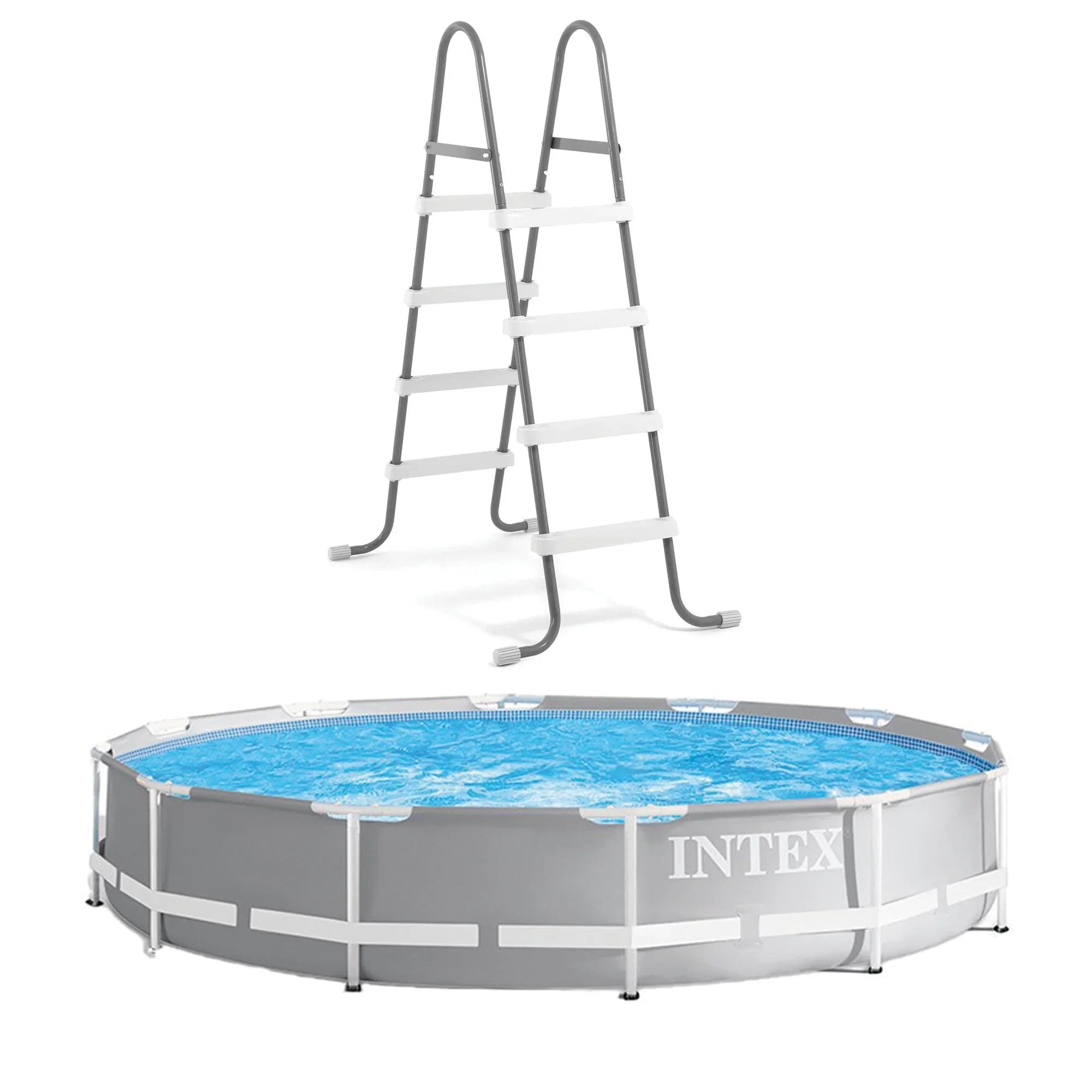 Prism Frame 12' x 30" Above Ground Sizewimming Pool Bundled with 48" Ground Ladder