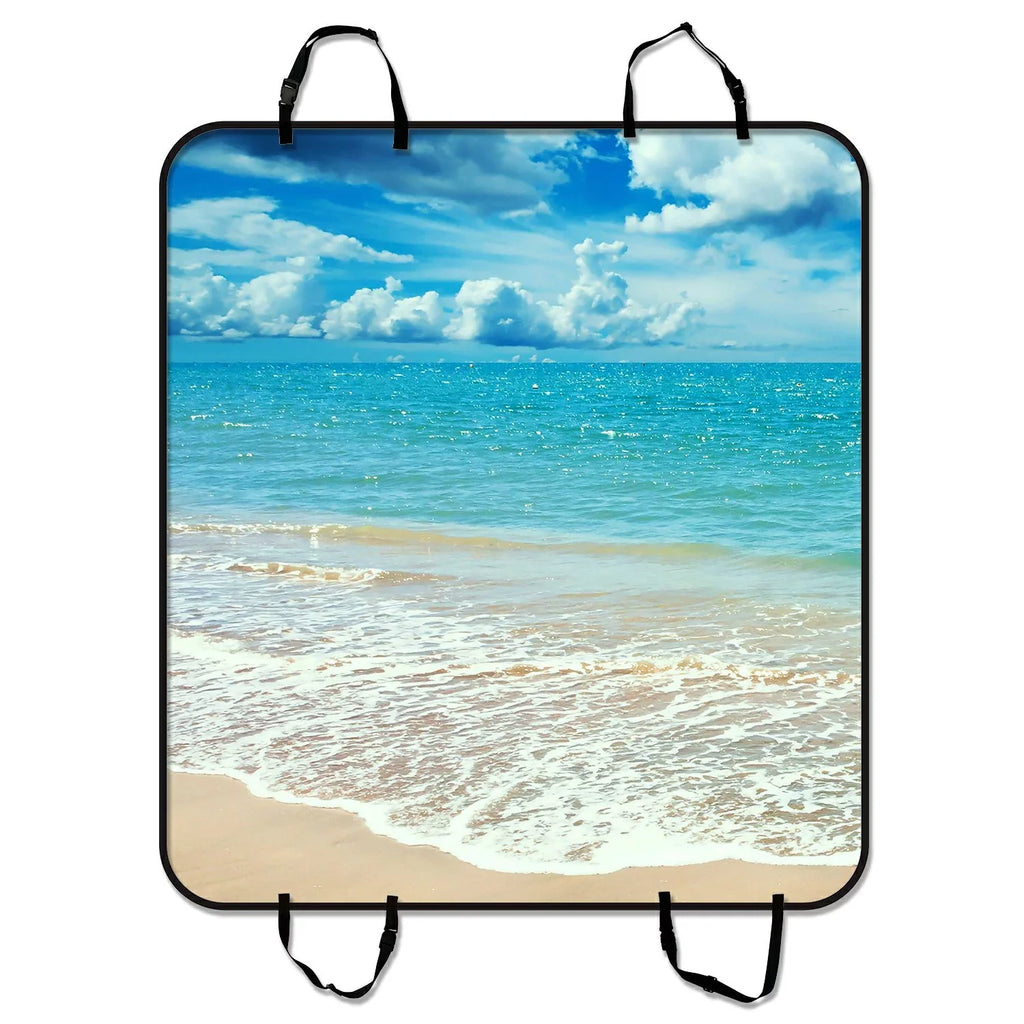 GCKG Ocean Waves California Paradise Pet Car Sizeeat Cover Dog Car Sizeeat Mat Hammock Cargo Mat Trunk Mat For Cars Trucks and SizeUV 54x60 inches