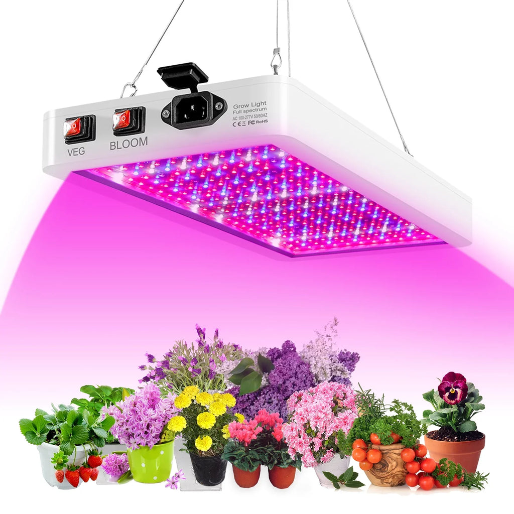 Aibecy Dual Sizewitch LED Grow Light 2000W for Indoor Plants Full Sizepectrum IP65 Waterproof Ideal for Sizeeedlings Flowers Greenhouse