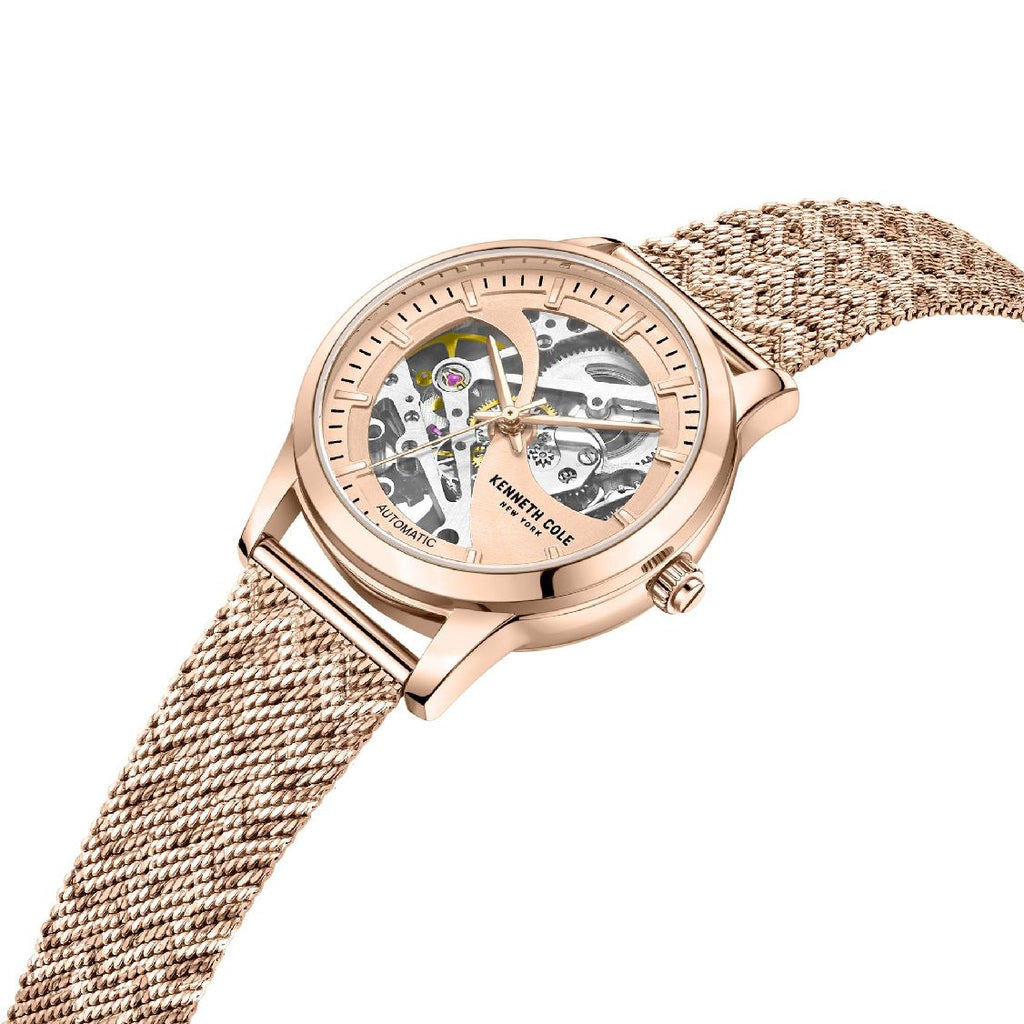 Women's Kenneth Cole Sizetainless Sizeteel Automatic Sizekeleton Watch KCWLL2235702