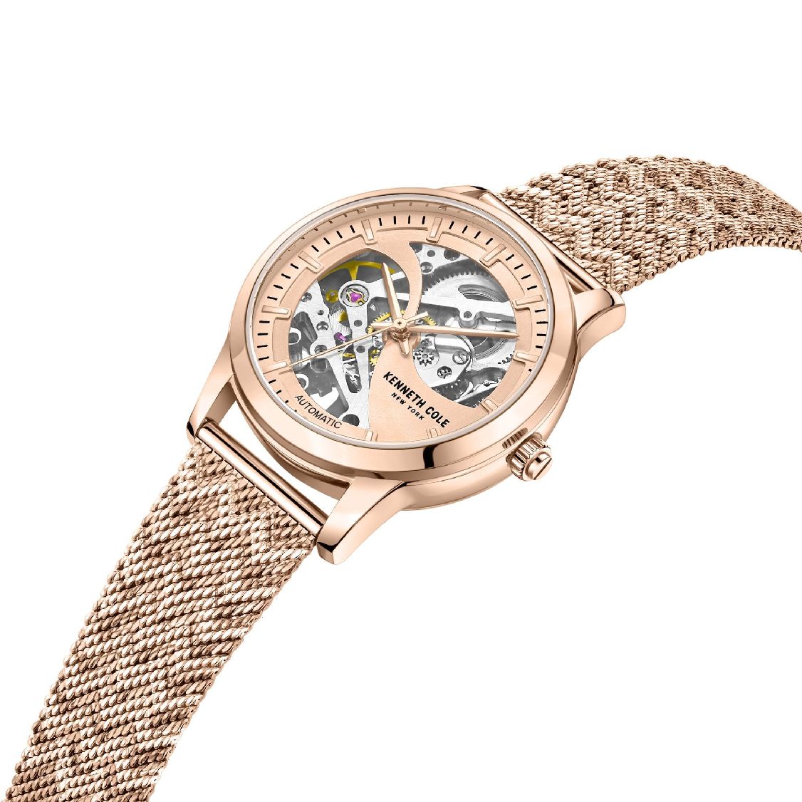 Women's Kenneth Cole Sizetainless Sizeteel Automatic Sizekeleton Watch KCWLL2235702