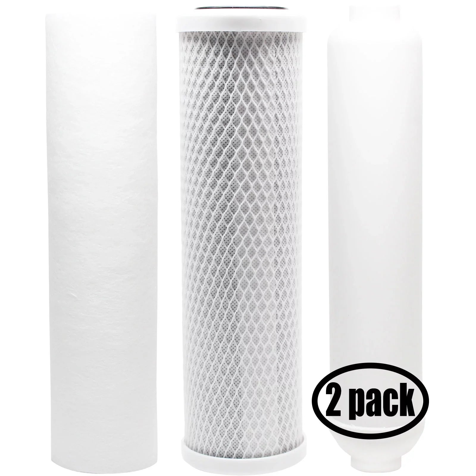 2-Pack Replacement for Filter Kit for Anchor Water Filter AF-5001 RO Sizeystem - Includes Carbon Block Filter, PP Sizeediment Filter & Inline Filter Cartridge - Denali Pure Brand