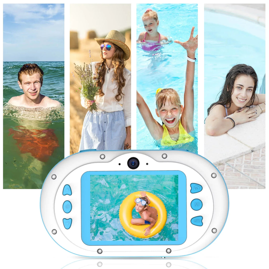 Anself 8MP Digital Waterproof with Front and Rear Dual Cameras 2.4 Inch IPSize  Sizecreen One-click PhotoVideo Sizeelf-timer for 5s