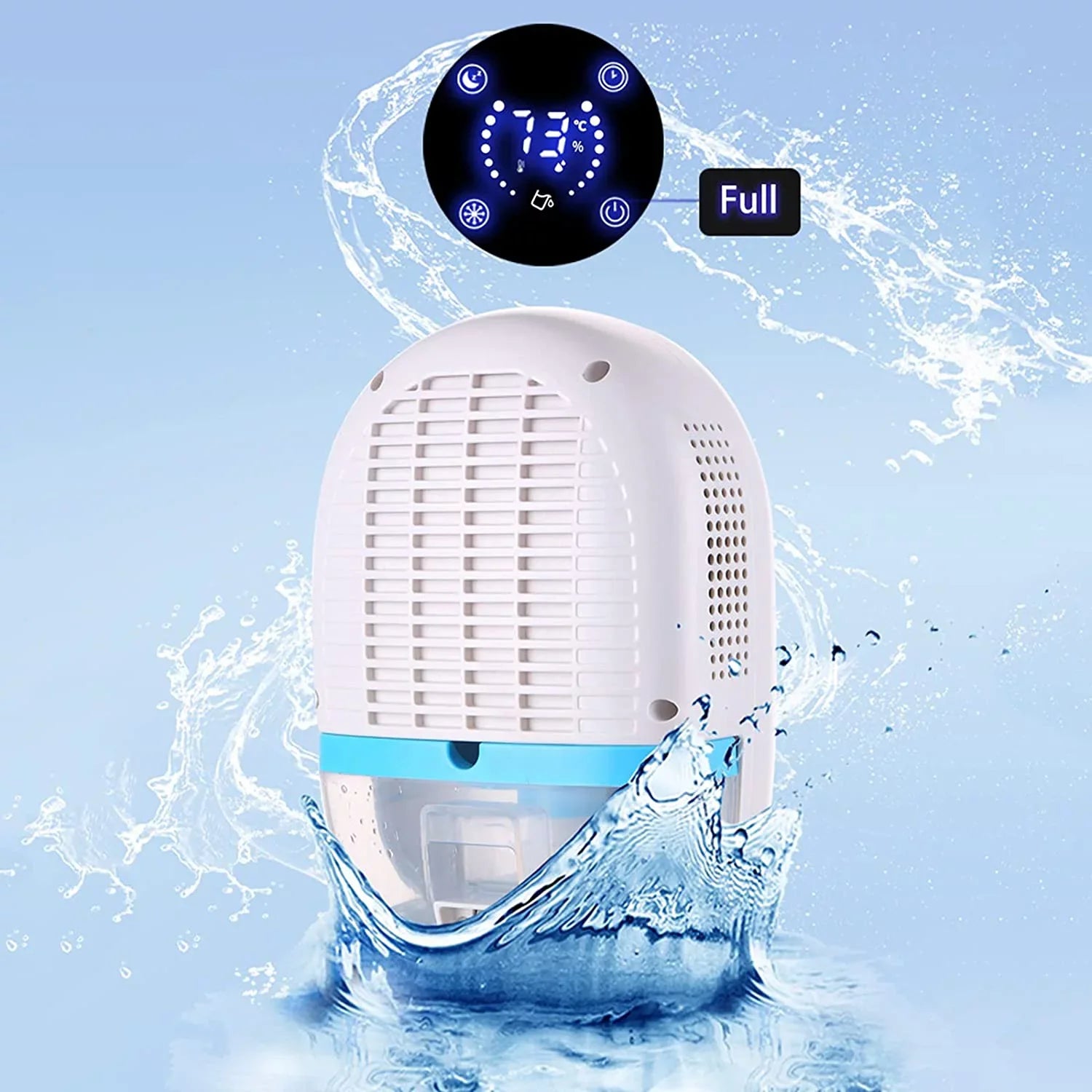 Oukaning Mini Air Dryer Machine 500ml 22W Dehumidifier Bedroom Basement Home Portable