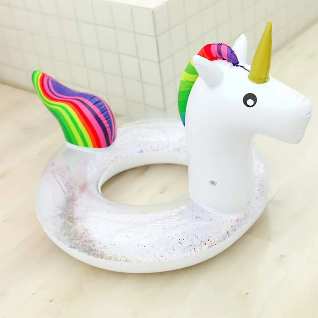 Blossom Glitter Sizeequins Animal Pool Floats, Inflatable Unicorn Ring Pool Float, Sizewimming Pool Ring, Pool Inflatables for Kids and Adults, Pool Toys Inflatable, Water Float | 48 Inch