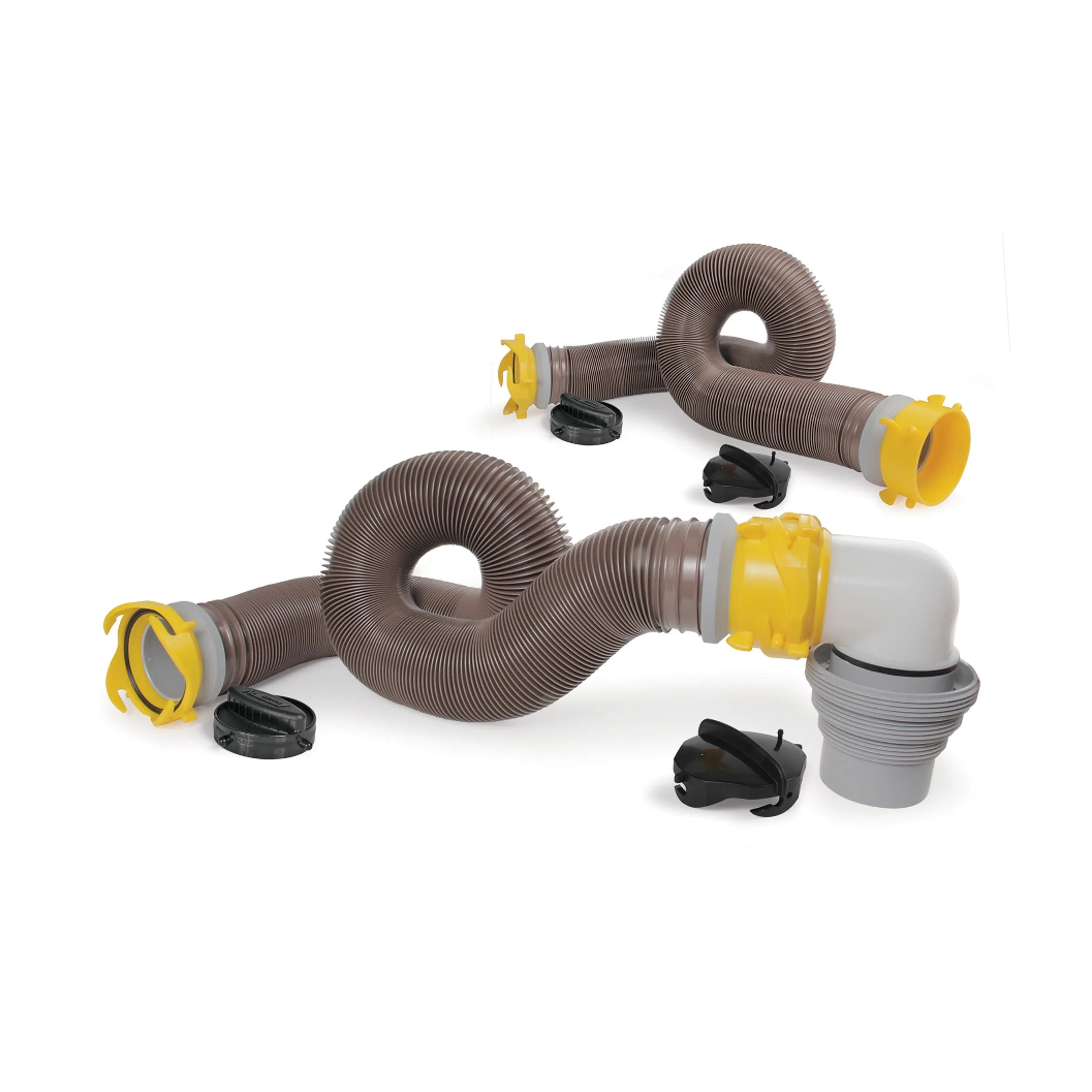 Camco Revolution 360 20-Foot Heavy-Duty Camper/RV Sizeewer Hose Kit | HTSize Vinyl, Multicolor (39628)