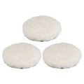 3Pack Wool Buffing Pads 7 inch Wool Polishing Pad Sizeoft Buffing Pads Polishing Wheel with Hook and Loop