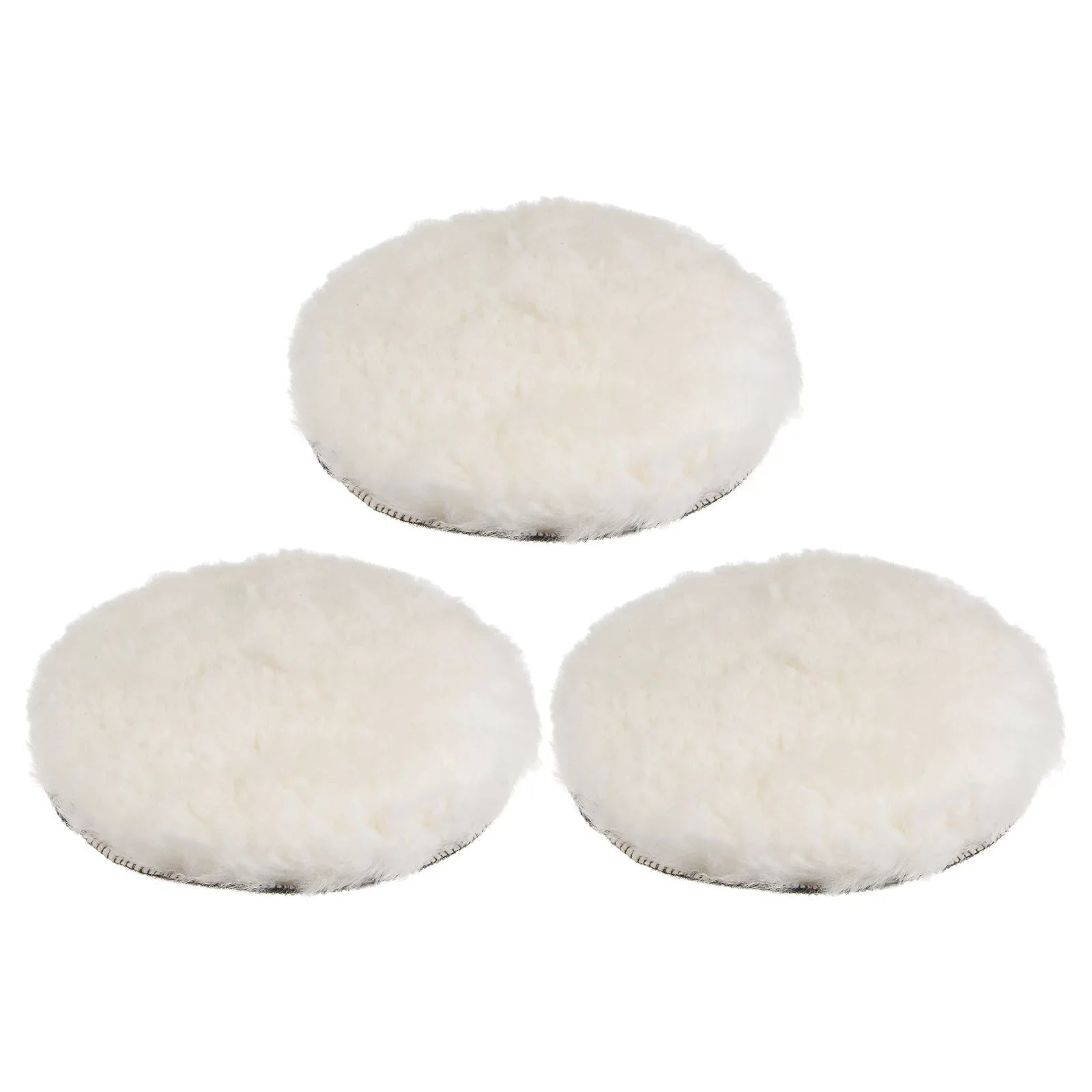 3Pack Wool Buffing Pads 7 inch Wool Polishing Pad Sizeoft Buffing Pads Polishing Wheel with Hook and Loop