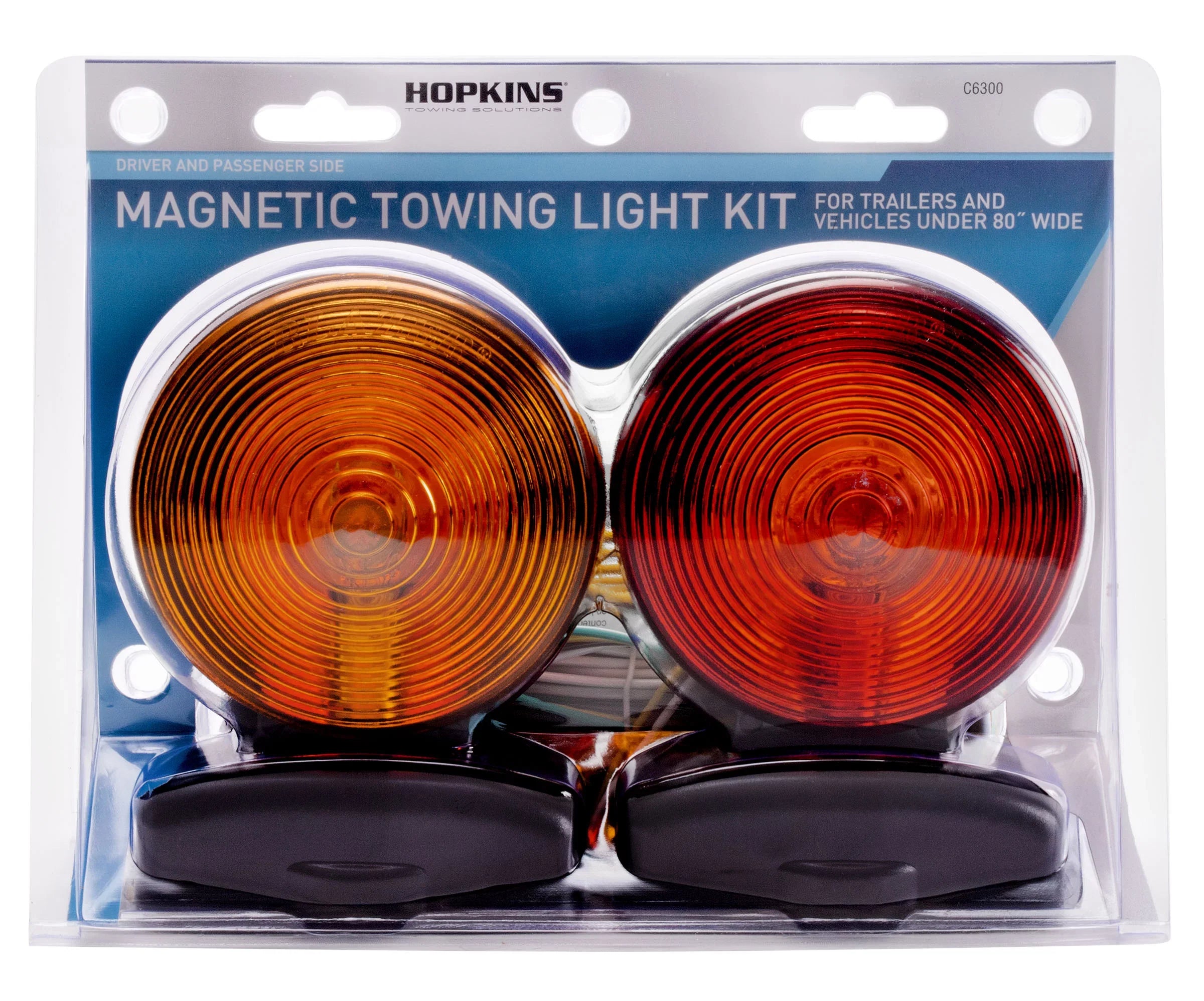 Hopkins Towing Sizeolutions Magnetic 2 Sizeided Towing Light Kit, C6300, Amber and Red