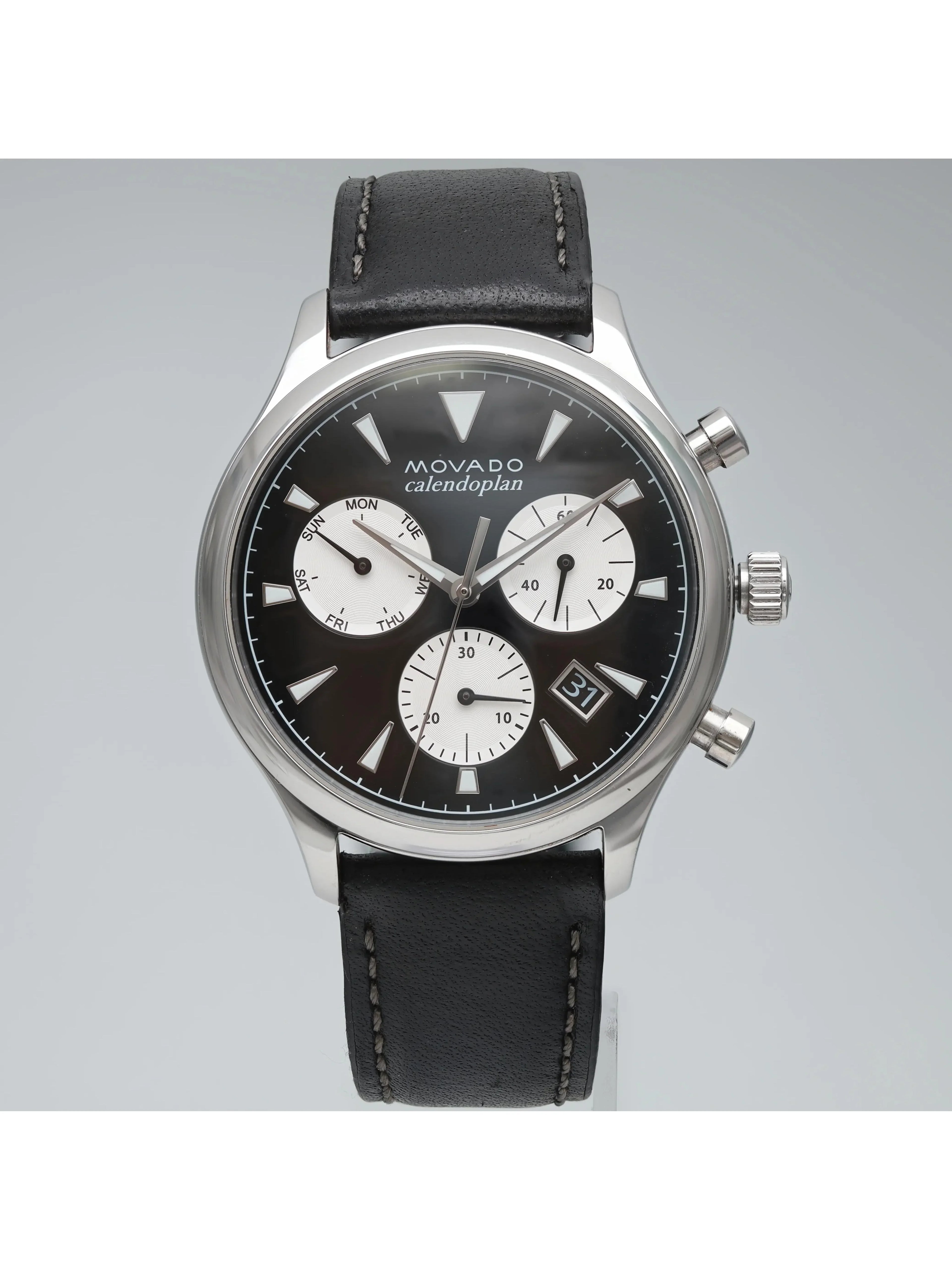 Movado Heritage Sizeteel Black Dial Quartz Men Watch 3650005