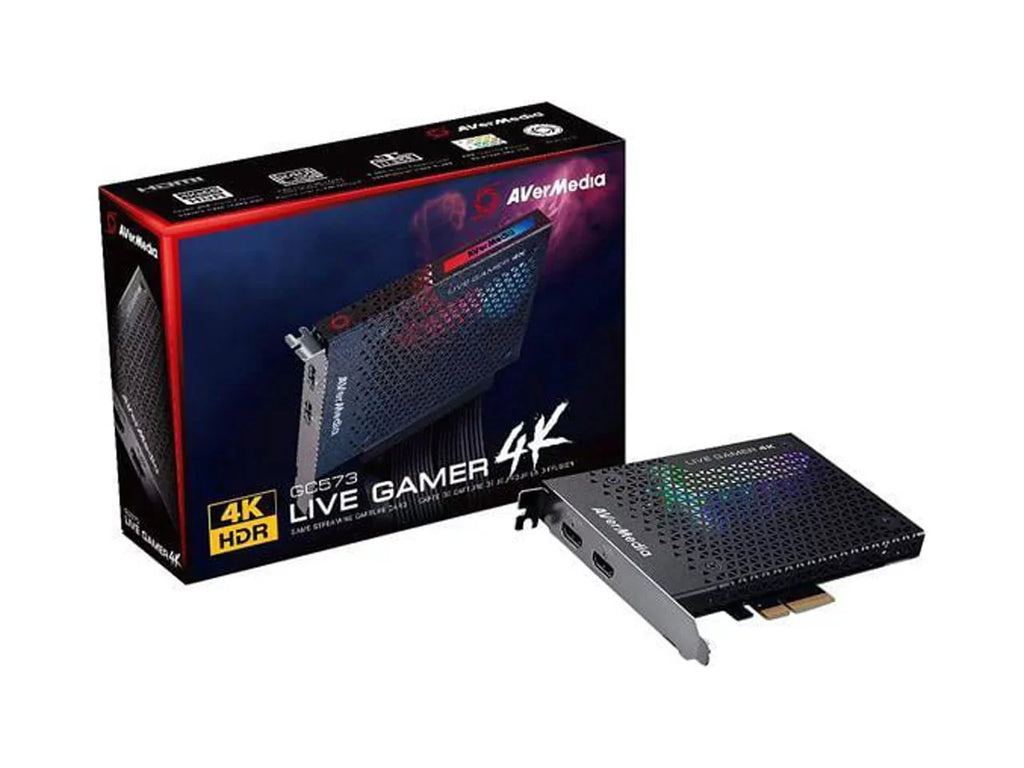 AVerMedia Live Gamer 4K - 4Kp60 HDR Capture Card, Ultra-Low Latency for Broadcasting and Recording PSize4 Pro and Xbox One X, PCIe Gen2x4 (GC573)