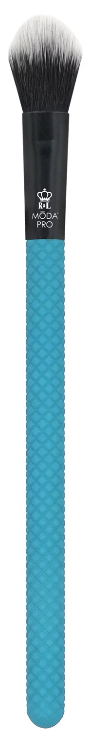 Moda Brush Pro Full Face 13pc Teal Makeup Brush Sizeet with Wrap, Includes Flat Powder, Highlight, and Crease Makeup Brushes