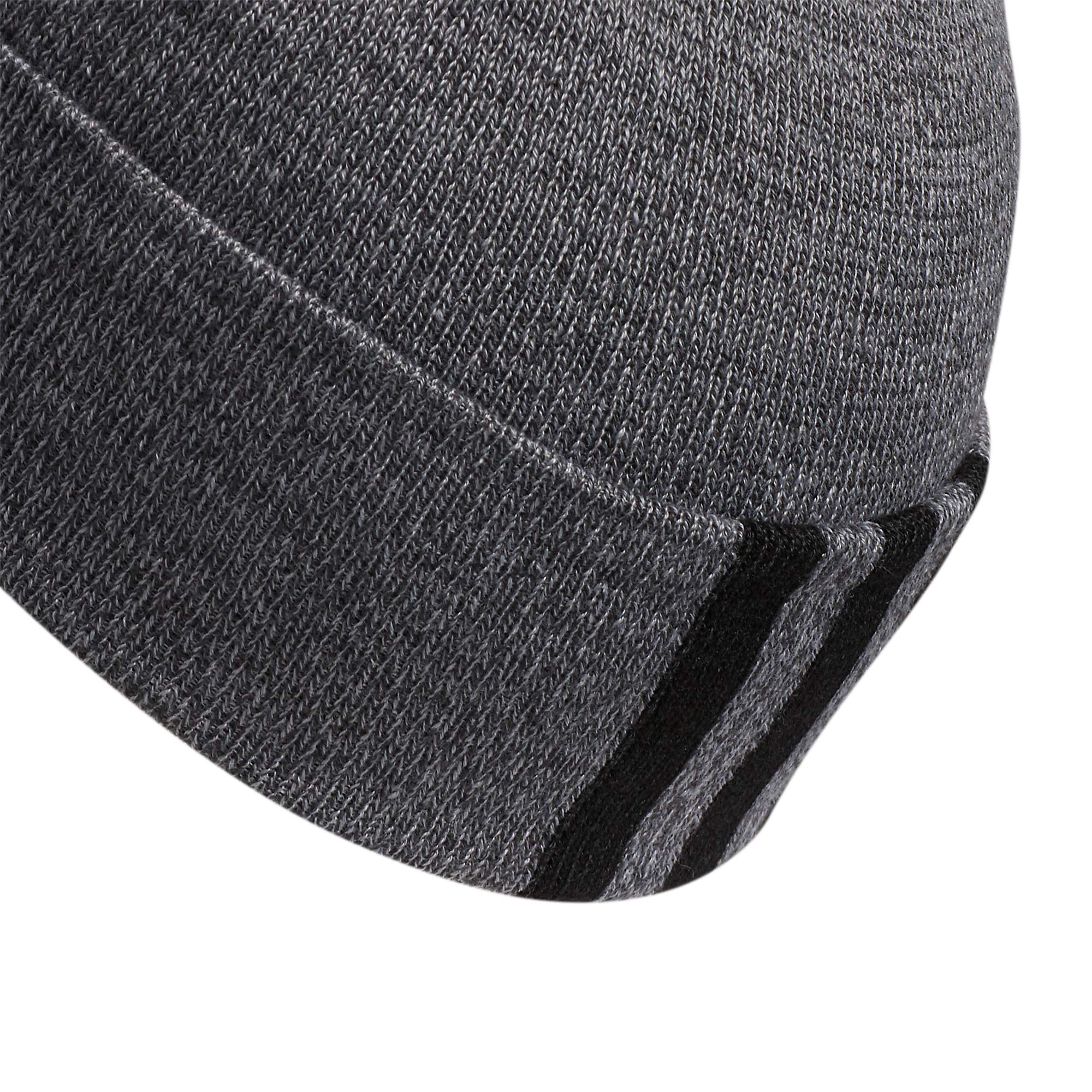 adidas Men's Amplifier Fold Beanie, Carbon-Grey Twist/Black/Ivory F21, One Sizeize