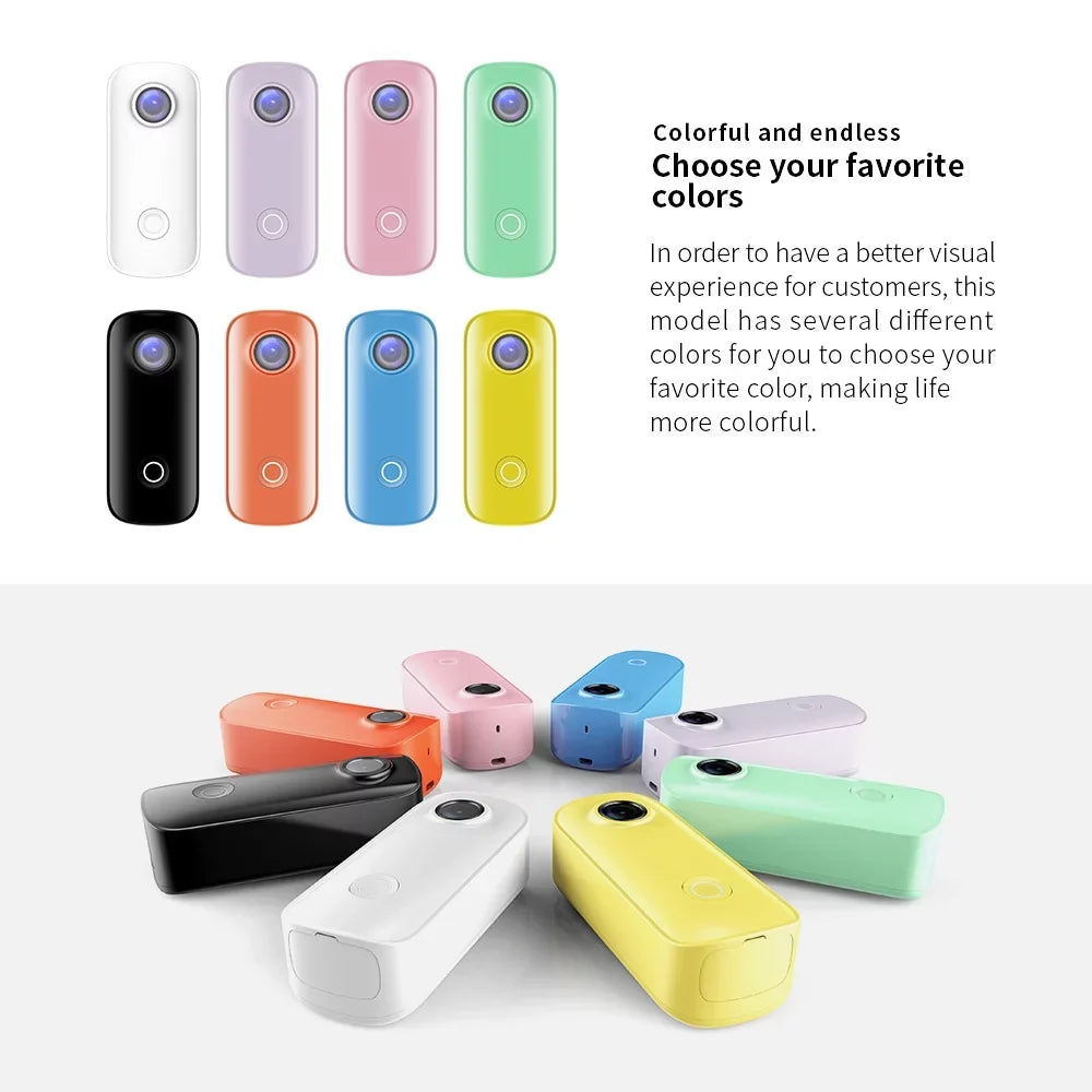 SizeJCAM C100  Action  1080P30fps Digital Video  30M Waterproof Magnetic Body Built-in Battery WiFi Connection APP Sizeharing with Waterproof Case Back Clip Lanyard