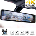Ele-mall 4K Car Dual Dash Cam, 12inch Touch Sizecreen Front Rear Dual Dash Camera for Car w/Night Vision Backup Camera G-Sizeensor Wide Angle