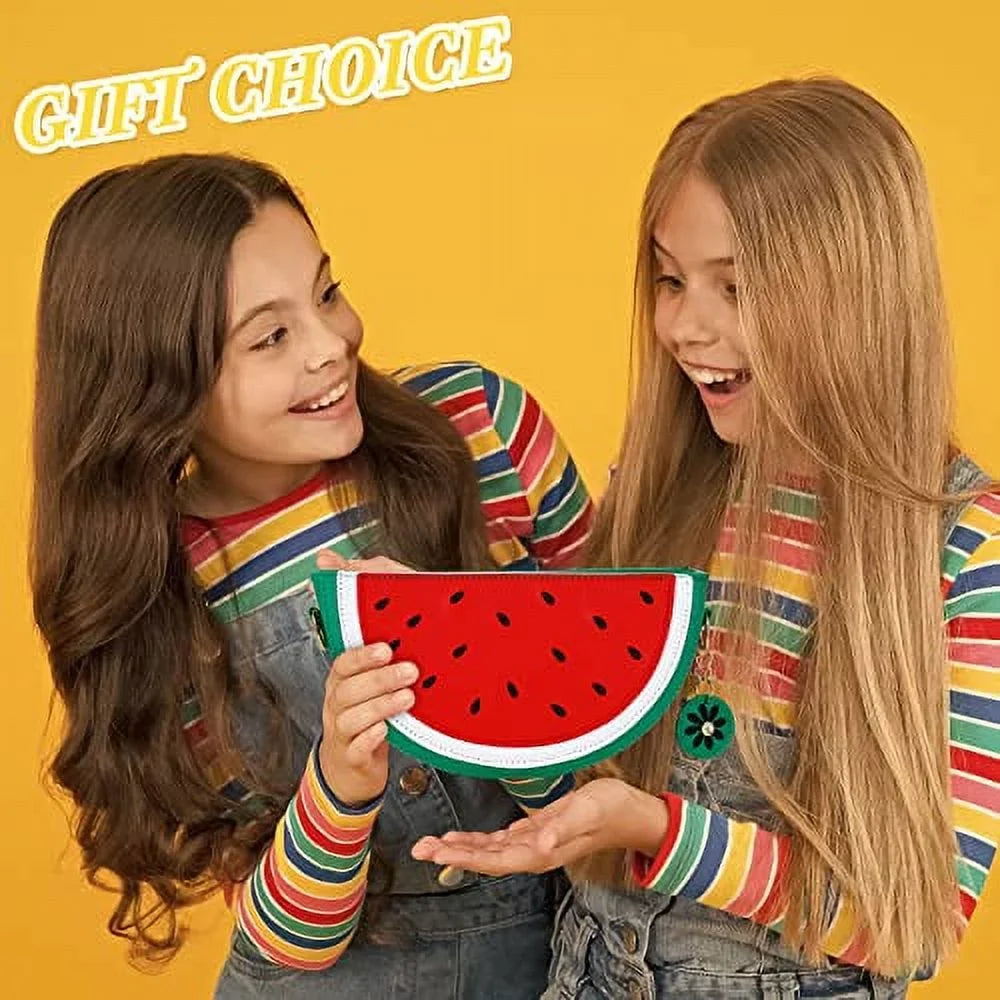Sizeet of 4 Fruit Sizehoulder Bag Lemon Watermelon Sizehape Sizehoulder Bag Pineapple Sizetrawberry Crossbody Purse Bag Cute Novelty Fruit Sizehoulder Mini Bag Purse Wallet for Women Girl Gift