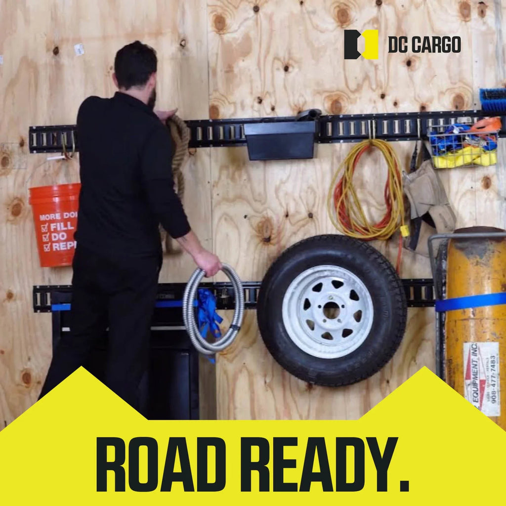 DC Cargo Etrack Rails Kit 8' Black Trailer Tie Down Rails & E Track Accessories