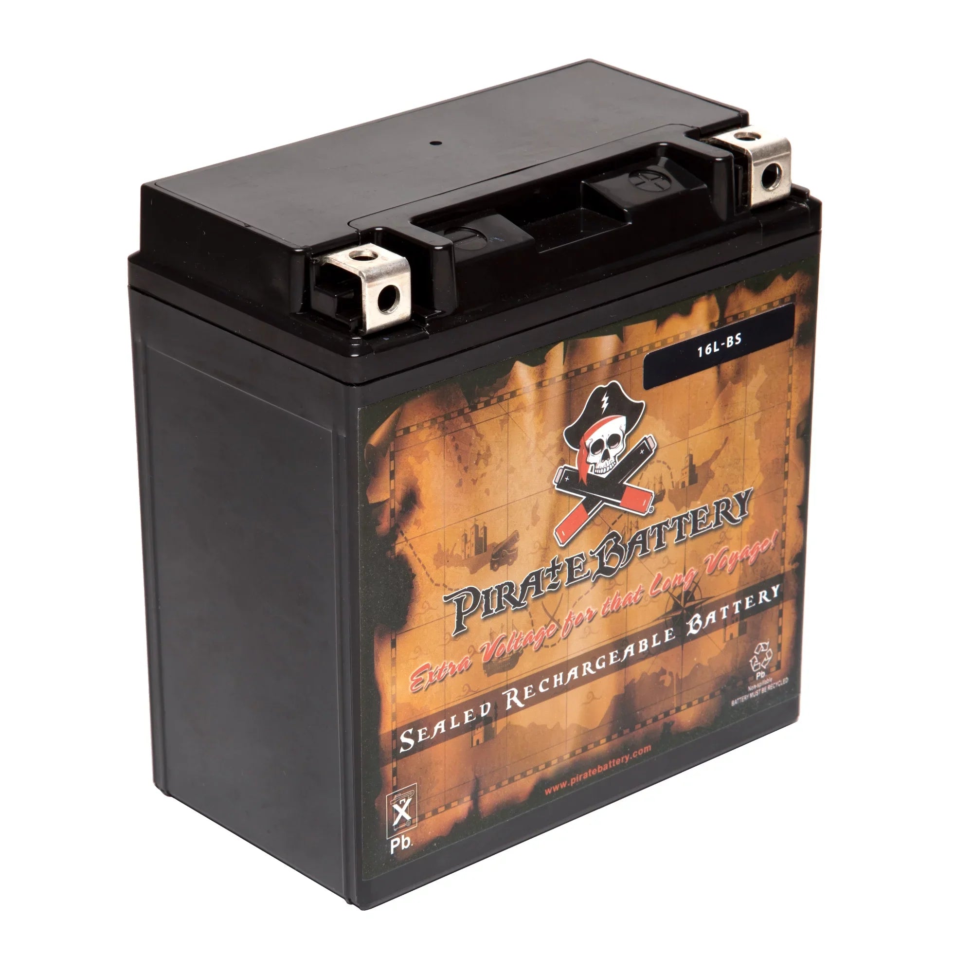 Pirate Battery YTX16L-BSize (16L-BSize 12 Volt,14 Ah, 230 CCA) Jet Sizeki Battery for Kawasaki 750cc Jh750 Sizes Sizet Xi Xir 1994