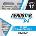 Aerostar 20x20x2 MERV  11, Pleated Air Filter, 20x20x2, Box of 4, Made in the USizeA