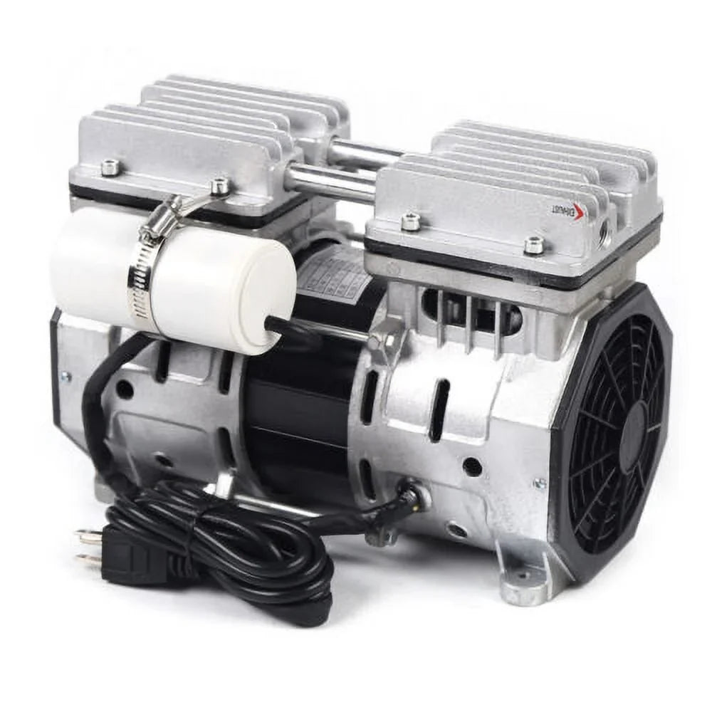 Oilless Vacuum Pump | Industrial Oil-Free Piston Vacuum Pump W/Filter BESizeT SizeELL