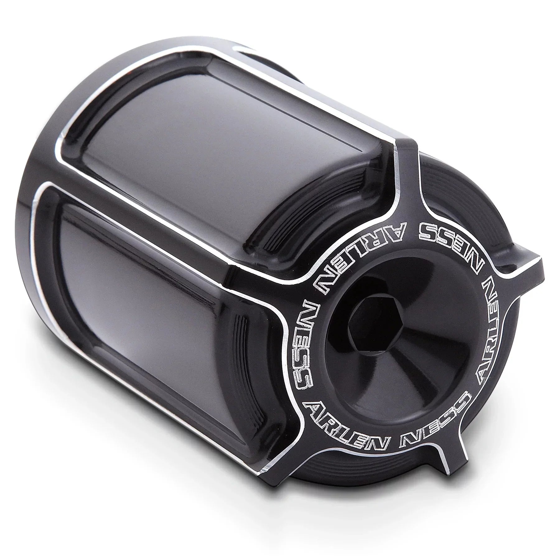 Arlen Ness Beveled Black Re-Usable Billet Oil Filter (03-463)