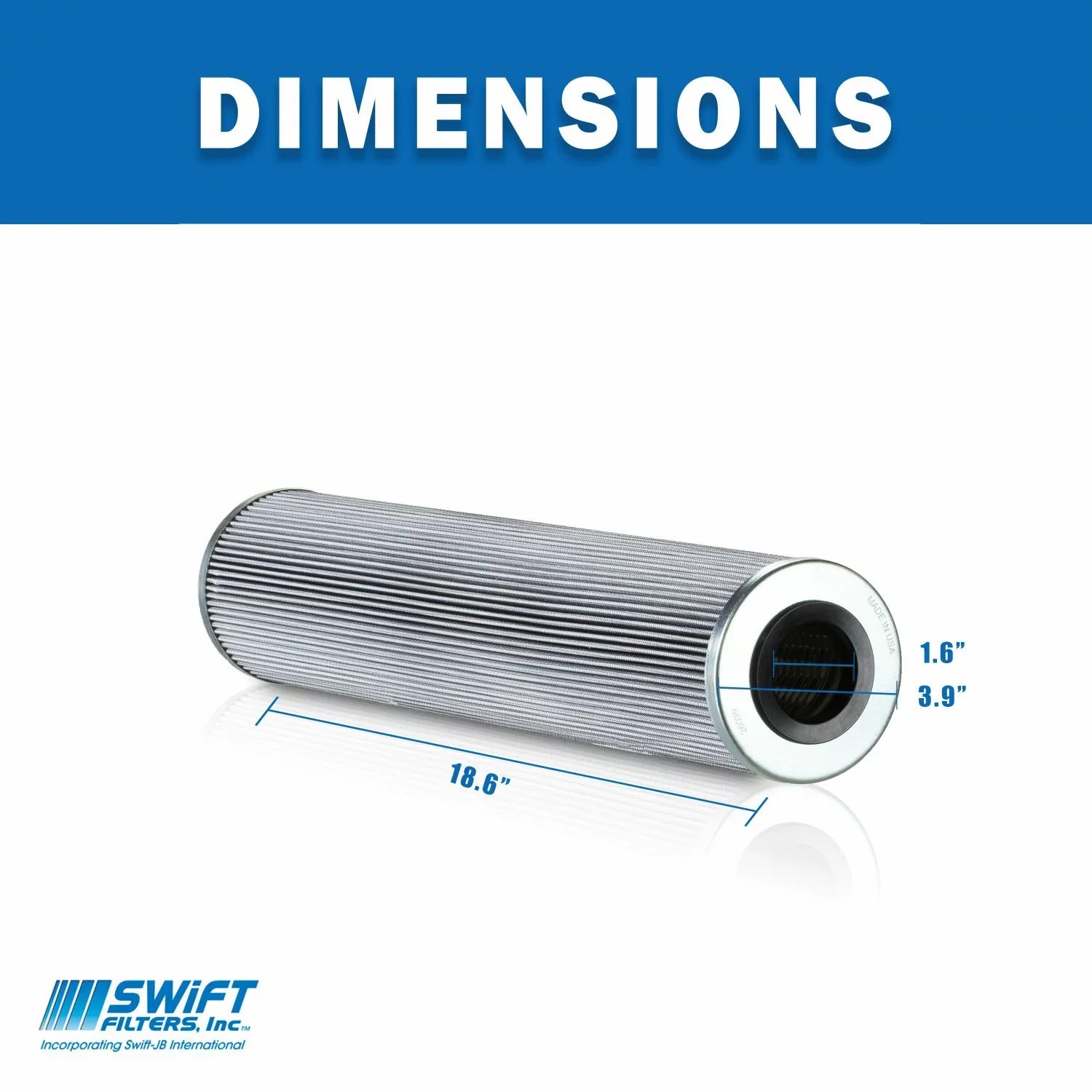 Direct Interchange for FLEETGUARD HF6215 Cartridge Filter Element  Microglass 3 Micron