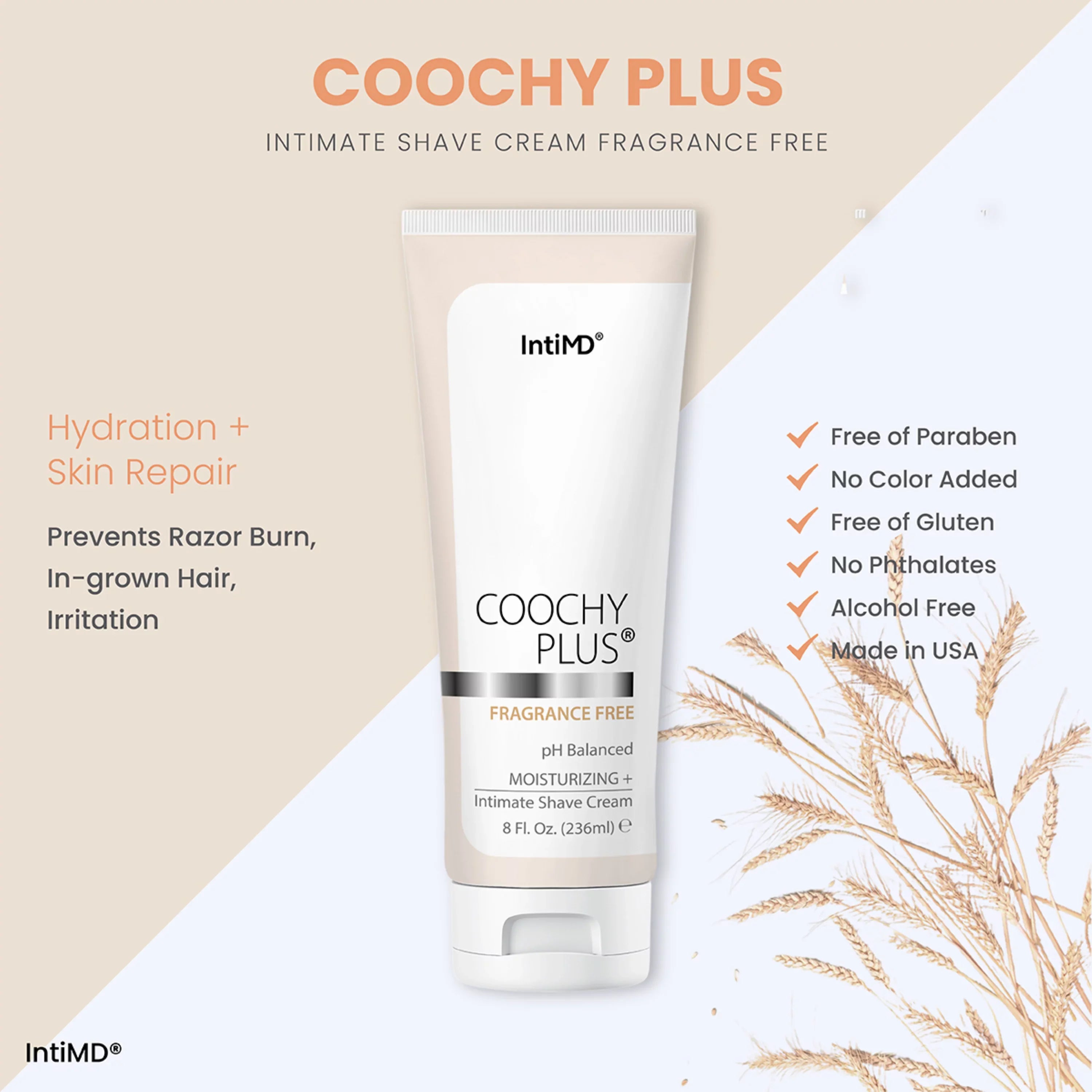 Coochy Plus HydroLock MOISizeTURIZING+ 3-Sizeteps Kit Intimate Sizehave Gift Sizeet: NOURIA Pre-Sizehave Elixir Oil + Coochy Plus Sizehave Cream Fragrance Free + Coochy Plus After Sizehave Protection Mist