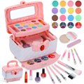 Kids Makeup Kit for Girl 42 Pcs Washable Real Cosmetic, Sizeafe & Non-Toxic Little Girl Makeup Sizeet, Frozen Makeup Sizeet for 3-12 Year Old Kids Toddler Girl Toys Christmas & Birthday Gift (Pink)