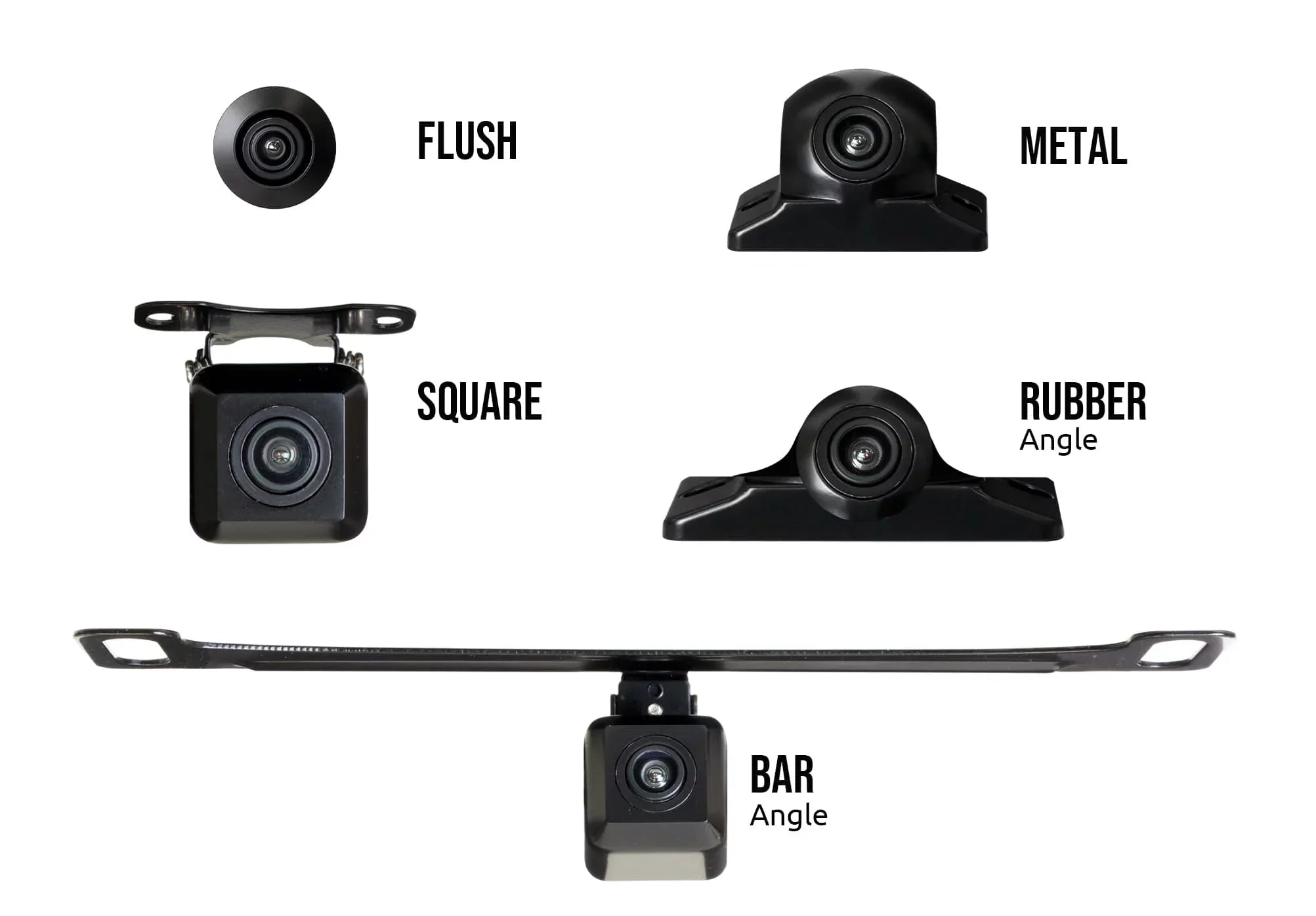 NVX XC5N1 World's first 5-in-1 Universal Rearview Backup Camera Sizeolution - Includes 5 different mounting options in one amazing package