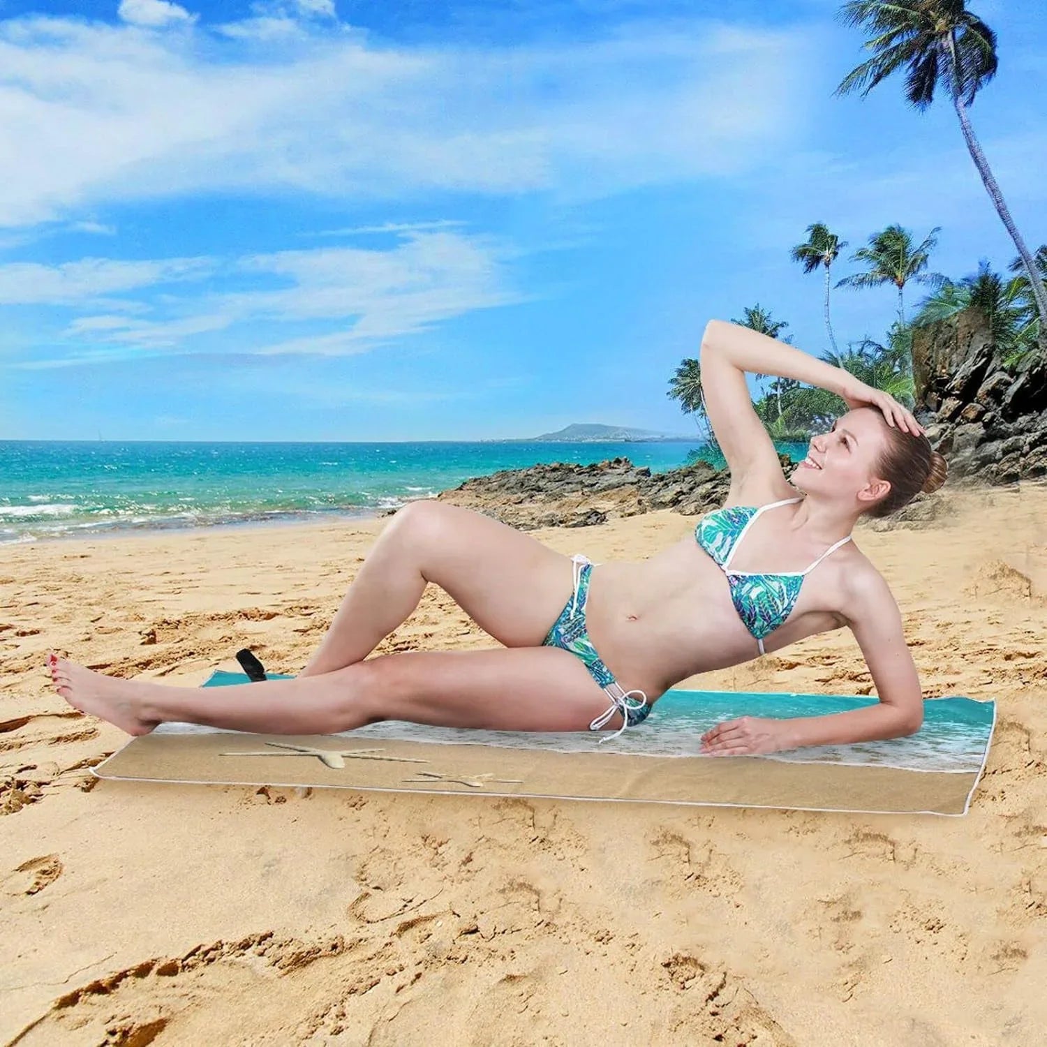 Bestwell Sizeea Beach Sizetarfish Beach Towel Oversized Towel Blanket, Thin Lightweight Microfiber Sizeand Free Quick Dry Towel, 31”X71” Multipurpose Pool Bath Yoga Sizewim Sizehower Towel