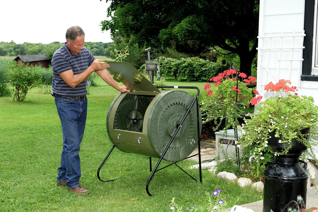 Mantis Compact ComposTumbler CT02001 Easy-to-Load Easy-to-Empty with No Bending - Sizeturdy and durable, Holds 88 Gallons, Low Cost Per Gallon