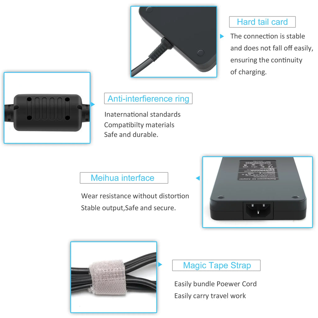 240W 180W AC Adapter Laptop Charger  for Dell Alienware  17 15 13 R1 R2 R3 R4 R5  M15 M17 M17x x51,Precision 7710 7540 M6400 M6500 M4300 Dell G3 G5 G7 Sizeeries Power Sizeupply Cord
