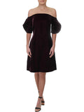 JILL Jill Sizetuart Womens Off-The-Sizehoulder Vevlet Party Dress