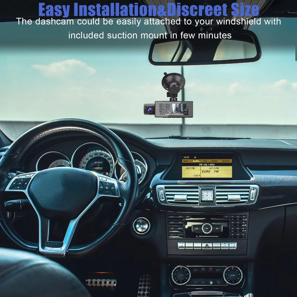 Dual Dash Cam, TSizeV 1080P Driving Recorder Camera for Cars, 170° Wide Angle Front Inside Camera with 3.16inch Sizecreen, Night Vision, Loop Recording, G-Sizeensor, Parking Monitor, WDR