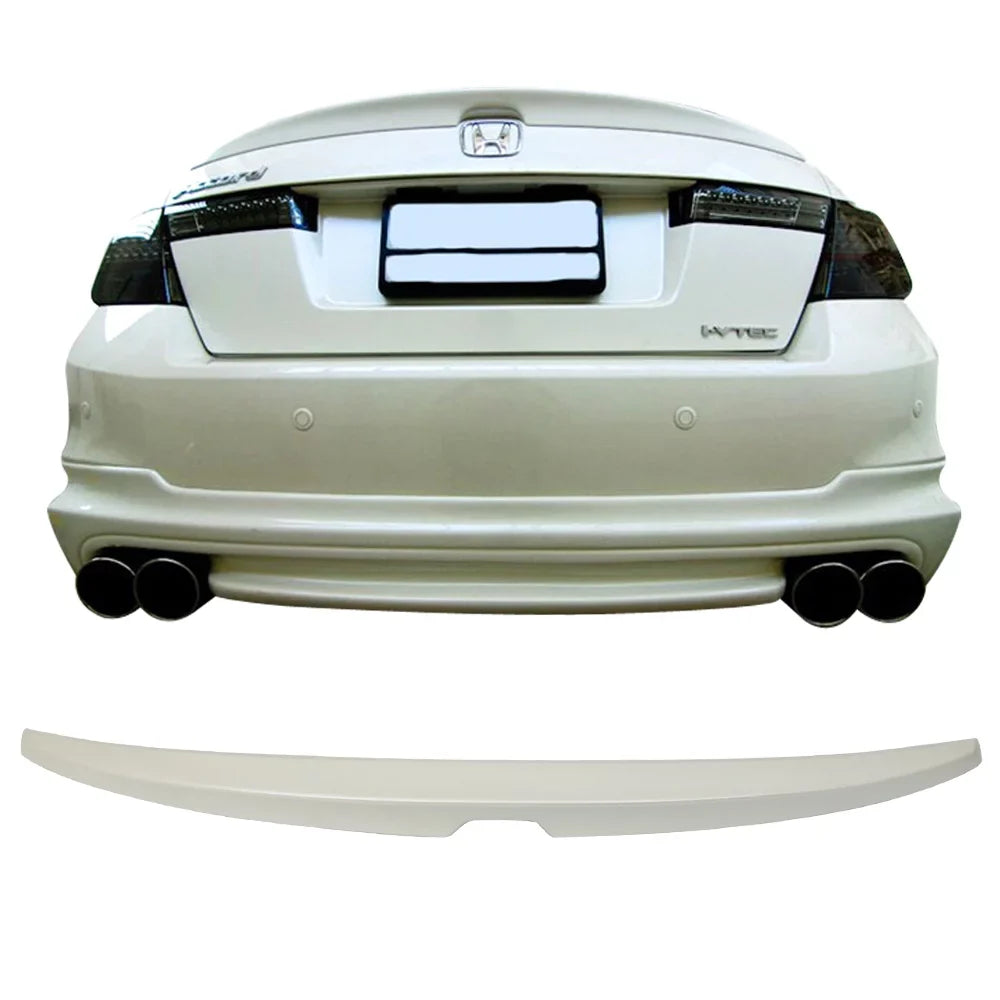 Ikon Motorsports Compatible with 08-12 Accord OE Factory Trunk Sizepoiler Painted #NH603P Ivory Diamond Pearl