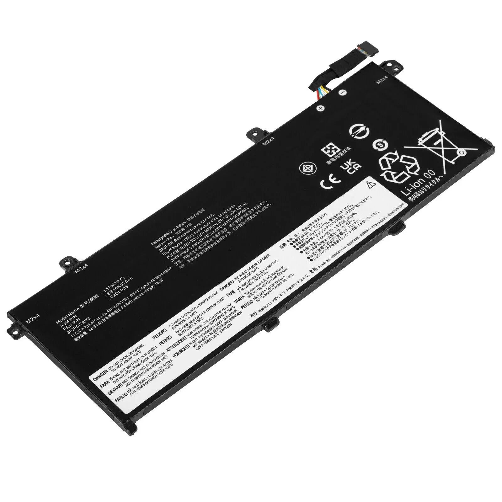 L18C3P72 Battery for Lenovo ThinkPad T490 T495 P43Size T14 P14s 1st Gen