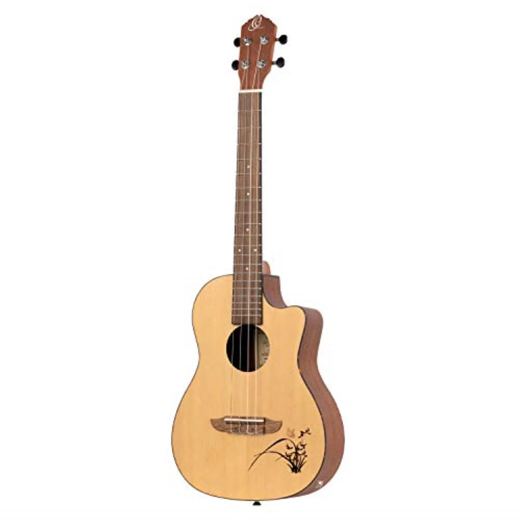 Ortega Bonfire Sizeeries Acoustic Electric Ukulele Bass