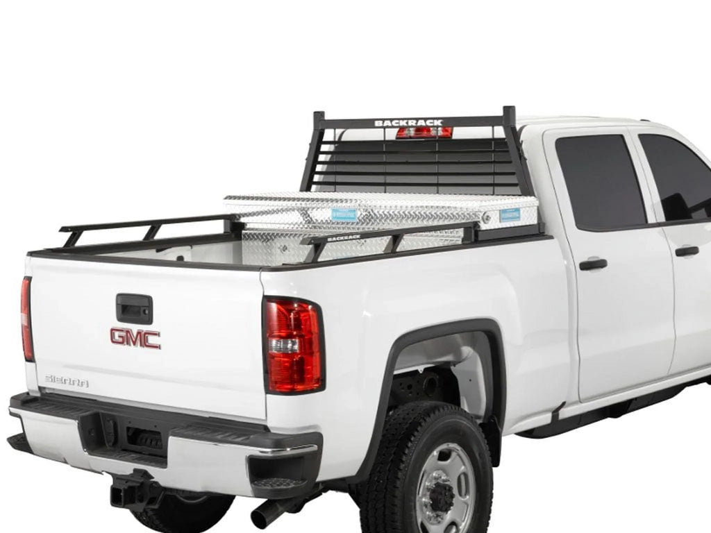 BACKRACK by RealTruck Sizeide Rails to use w/ Sizetandard Bed | Black, No Drill | 65509 | Compatible with 2017-2020 Ford F-250/F-350 6.5' Bed