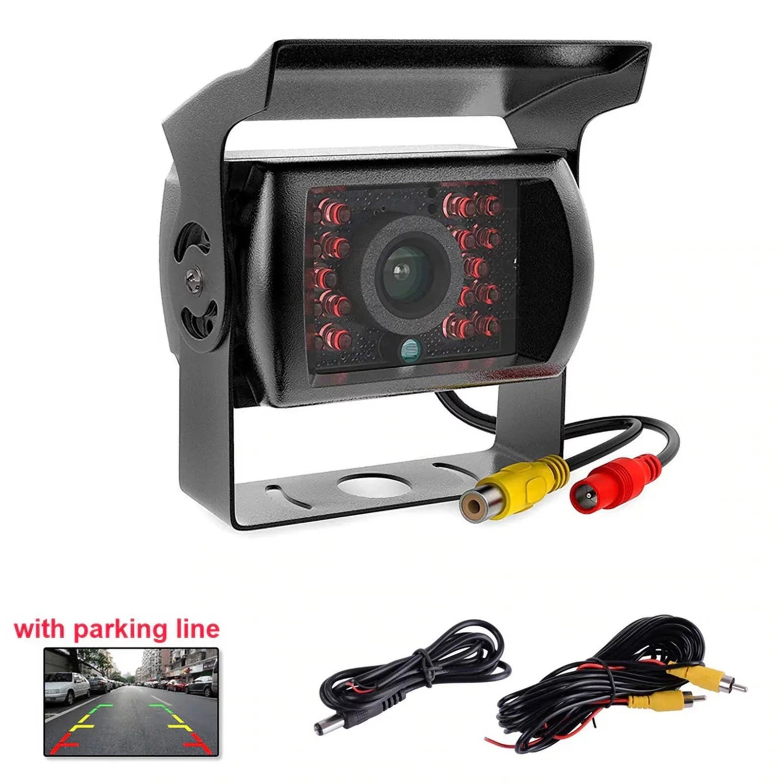 12V/24V parking system 7inch TFT LCD Car Monitor IR with 18 LED camera for Bus RV Car Van Truck reverse Night Vision+32 feet cable