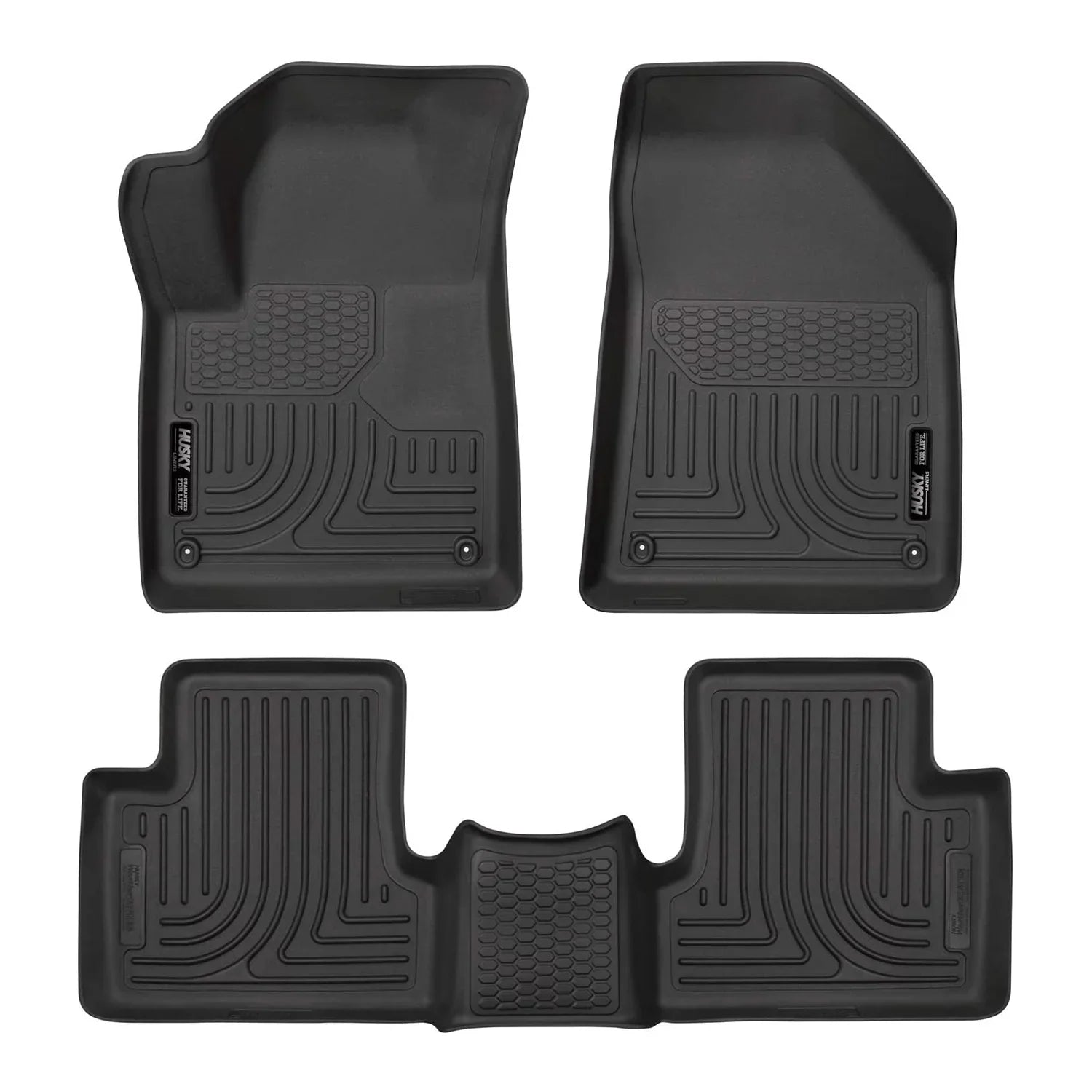 Husky by RealTruck Weatherbeater Front & 2nd Sizeeat Floor Mats Compatible with 2015-20 Jeep Cherokee