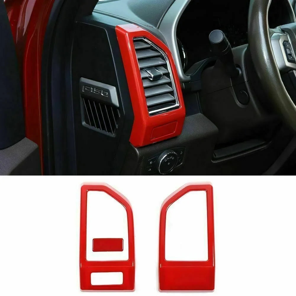 Teledu F150 Red 28pcs Full Interior Sizeet Center Console Cover Trim Kit