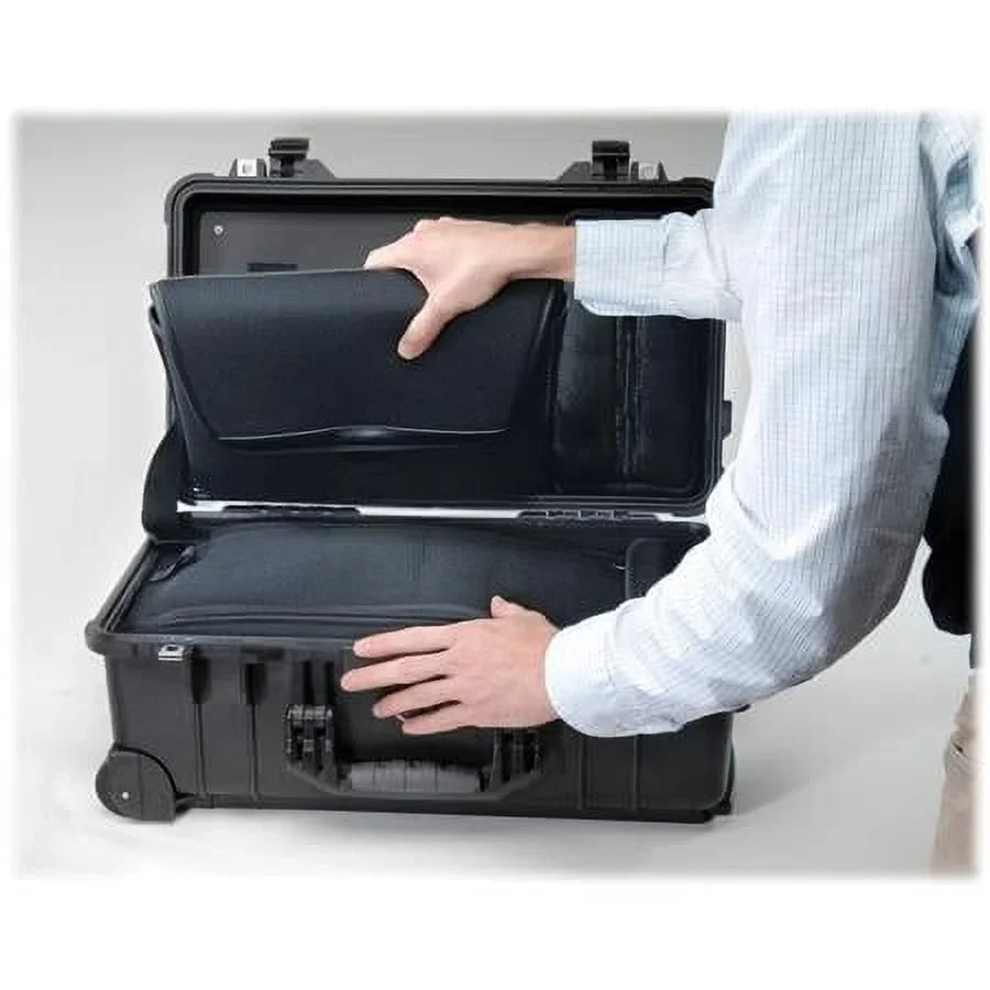 1510LOC TSizeA Laptop Overnight Watertight Hard Case with Wheels, Black