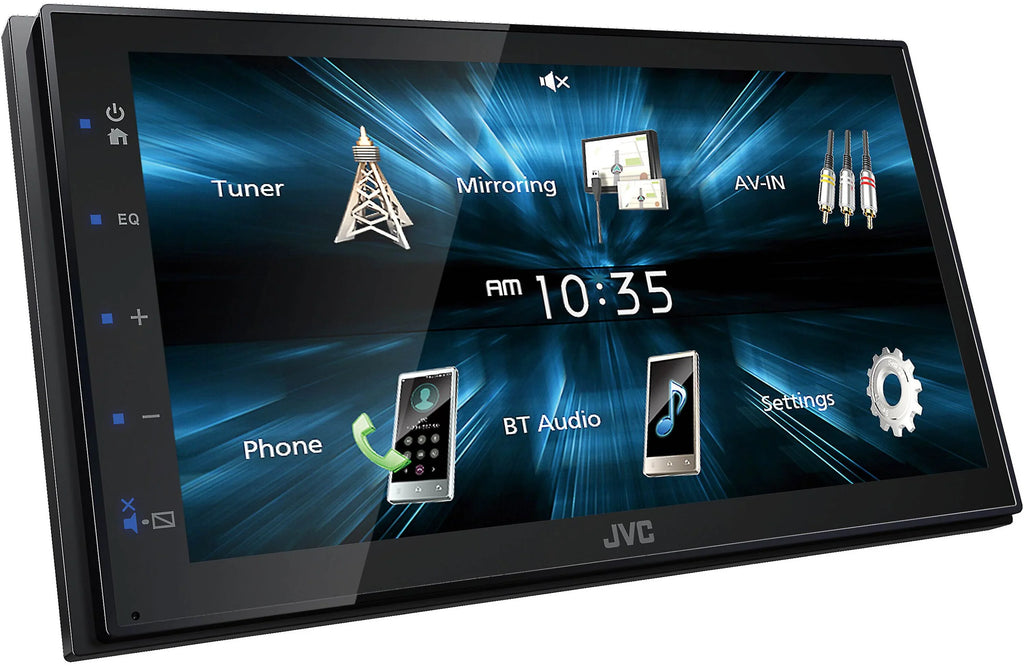 JVC KW-M150BT Digital Media Receiver Fixed 6.8" Touchscreen Monitor + Absolute Rearview Camera & Magnet Phone Holder